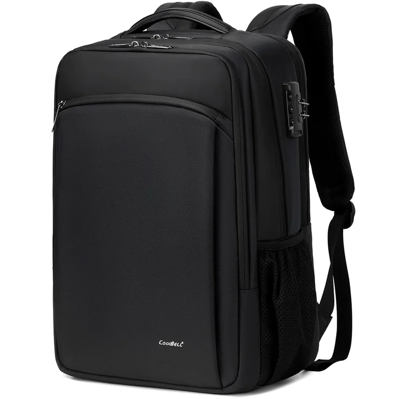 COOLBELL 8308 Zaino per laptop di grande capacità e leggero Studenti Affari Viaggi Impermeabile Anti Furto Daypack - Nero