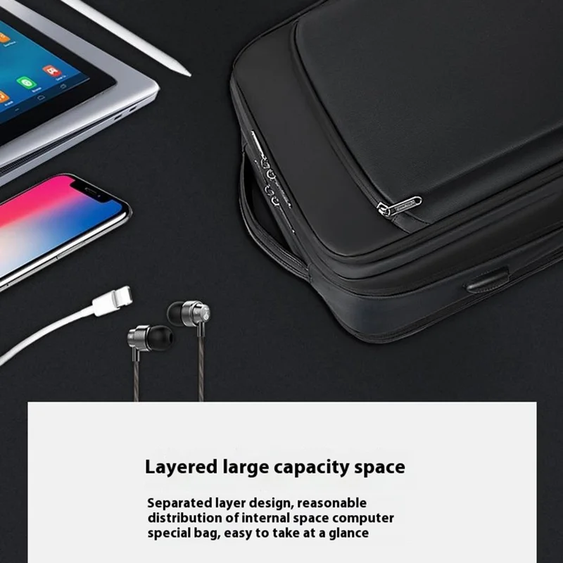 COOLBELL 8308 Zaino per laptop di grande capacità e leggero Studenti Affari Viaggi Impermeabile Anti Furto Daypack - Nero