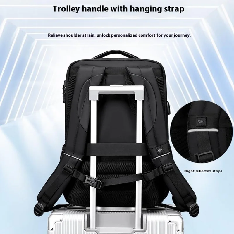 COOLBELL 8308 Zaino per laptop di grande capacità e leggero Studenti Affari Viaggi Impermeabile Anti Furto Daypack - Nero