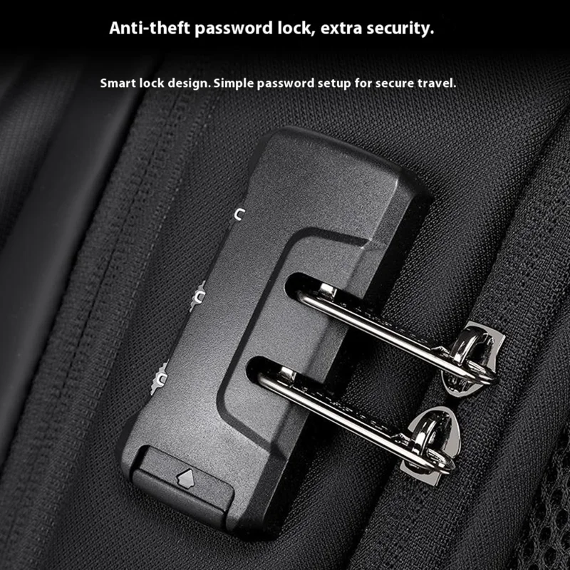 COOLBELL 8308 Zaino per laptop di grande capacità e leggero Studenti Affari Viaggi Impermeabile Anti Furto Daypack - Nero