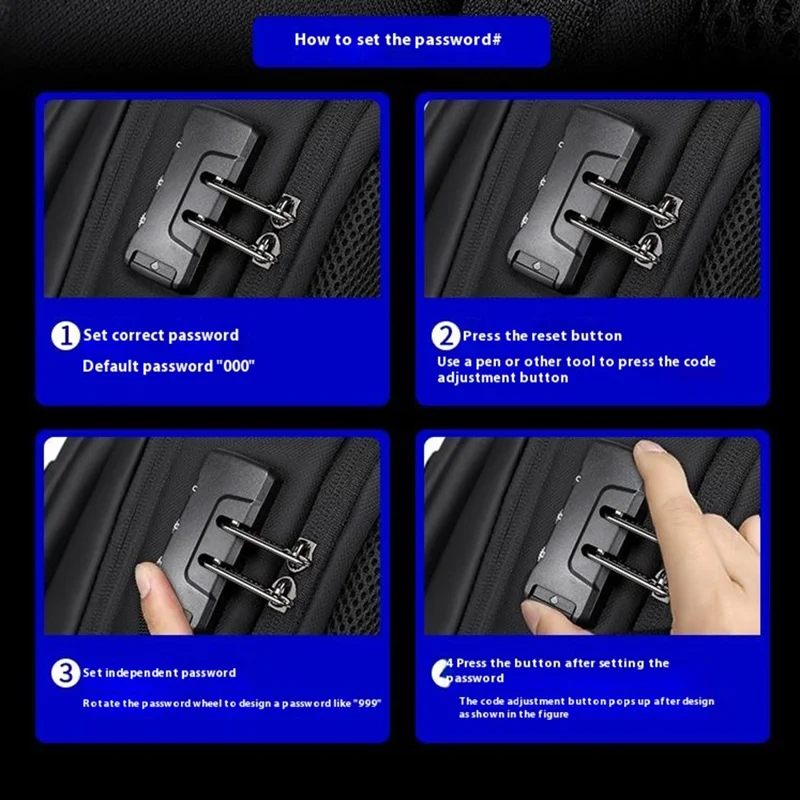 COOLBELL 8308 Zaino per laptop di grande capacità e leggero Studenti Affari Viaggi Impermeabile Anti Furto Daypack - Nero