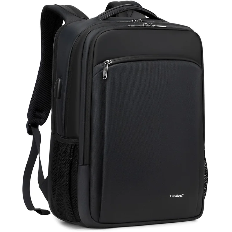 COOLBELL 8308 Zaino per laptop di grande capacità e leggero Studenti Affari Viaggi Impermeabile Anti Furto Daypack - Nero