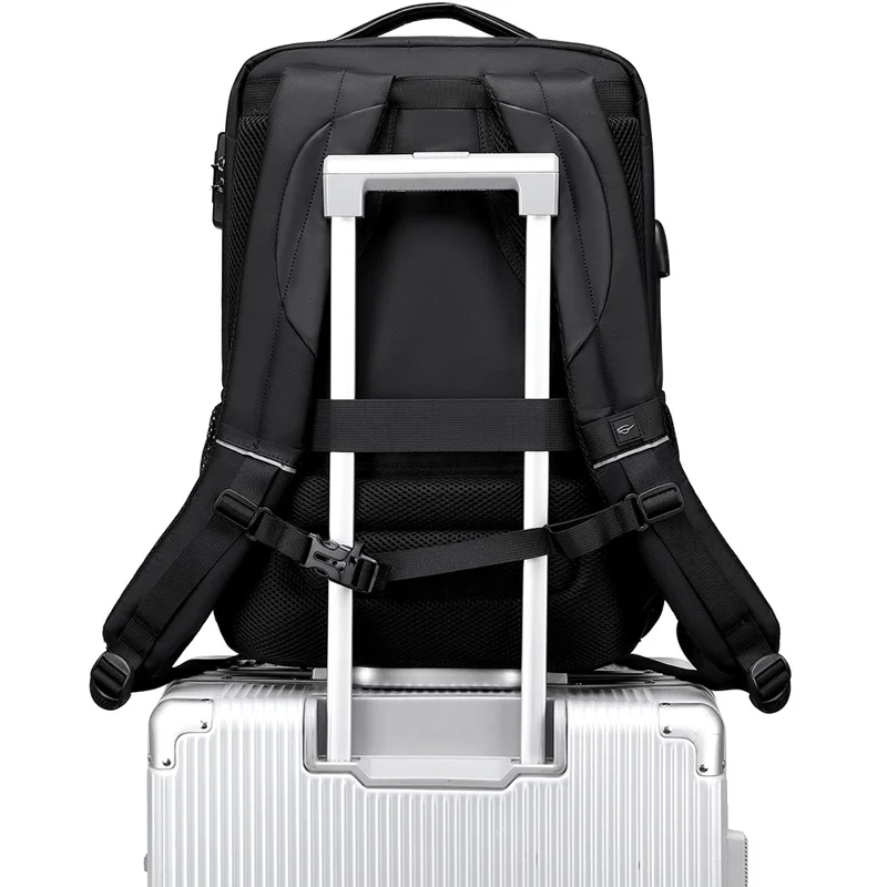 COOLBELL 8308 Zaino per laptop di grande capacità e leggero Studenti Affari Viaggi Impermeabile Anti Furto Daypack - Nero