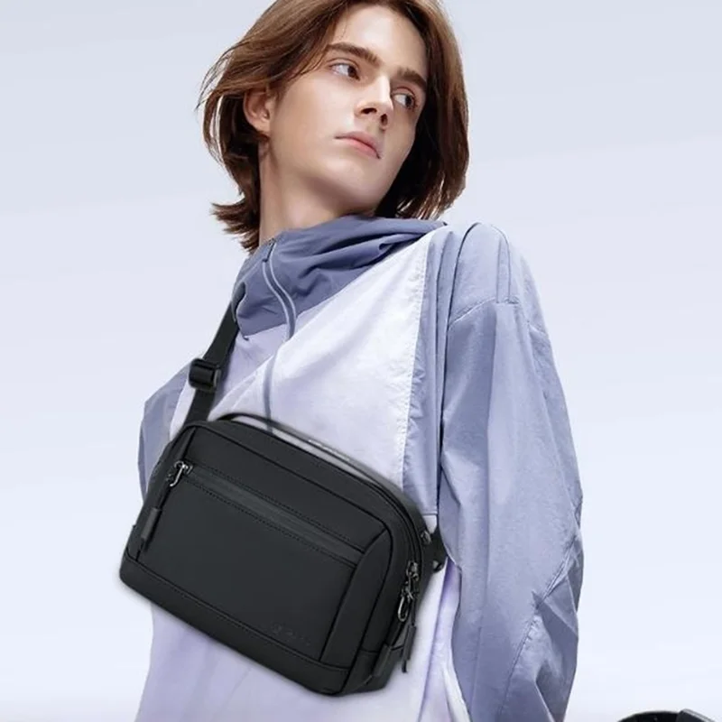 POSO PS-831 Multifunctional Digital Accessories Storage Shoulder Bag Waterproof Crossbody Bag with Tote Handle - Black