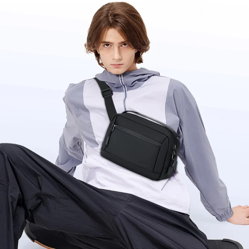 POSO PS-831 Multifunctional Digital Accessories Storage Shoulder Bag Waterproof Crossbody Bag with Tote Handle - Black