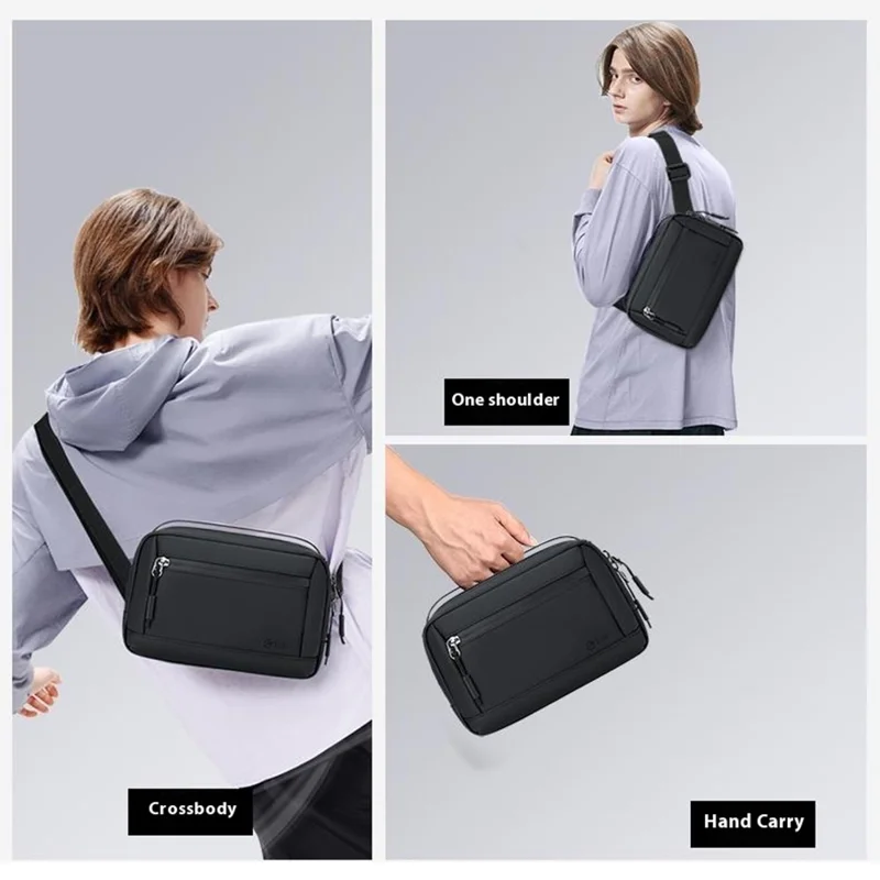 POSO PS-831 Multifunctional Digital Accessories Storage Shoulder Bag Waterproof Crossbody Bag with Tote Handle - Black