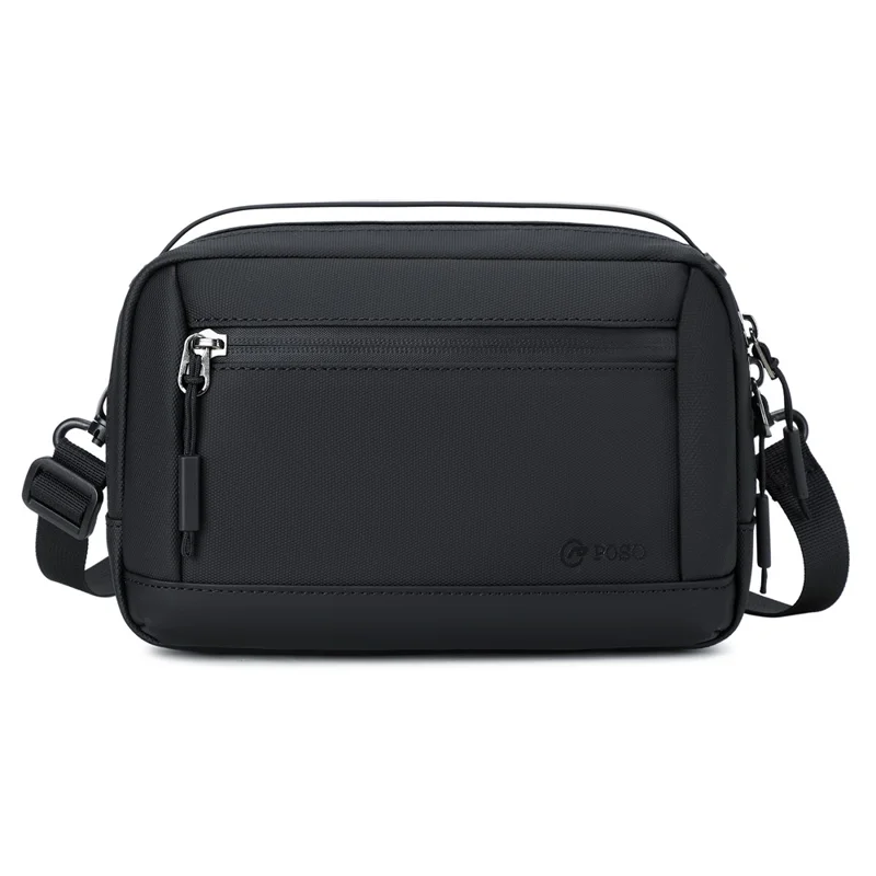 POSO PS-831 Multifunctional Digital Accessories Storage Shoulder Bag Waterproof Crossbody Bag with Tote Handle - Black