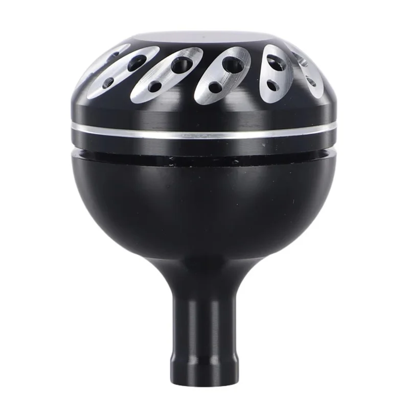 38mm Aluminum Alloy Fishing Reel Rocker Knob Handle Ball Grip Power Handle - Black  /  Silver