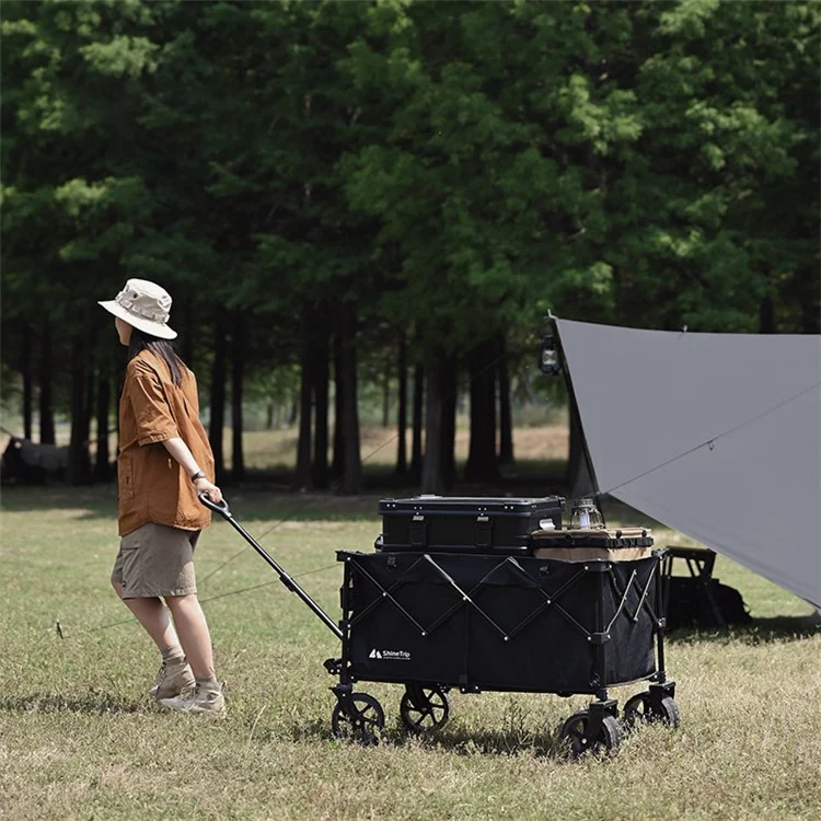 SHINETRIP A420-H00 Outdoor 200L Large Wagon Camping Collapsible Folding Garden Cart with Narrow Wheel