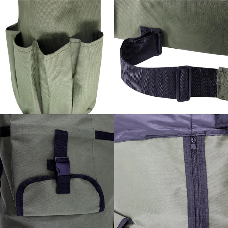 KG0007 Cylindrical Fishing Pole Holder Bag 600D Oxford Cloth Portable Fishing Rod Organizer Bag - Army Green