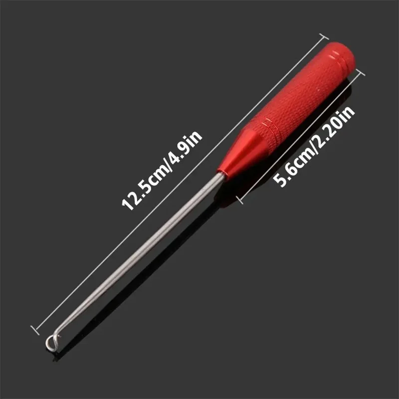 TZ Stainless Steel Fish Hook Remover Portable Alloy Handle Fishing Hook Extractor - Red
