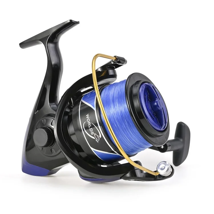 LEO 28265 YF10000 Large Capacity Spinning Reels Lightweight Ultra Smooth Powerful Fishing Reels - Schwarz