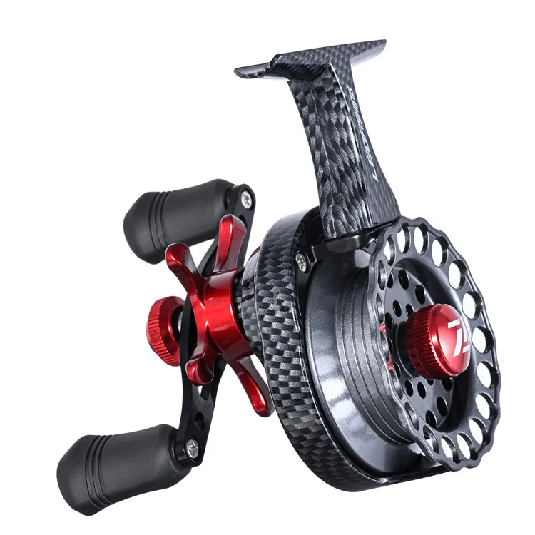 LEO 28220 FTC High Feet Spinning Reel 8 lb Max Drag Carbon Textured Ligera de Pesca Ligera Reel - Manos Correctas