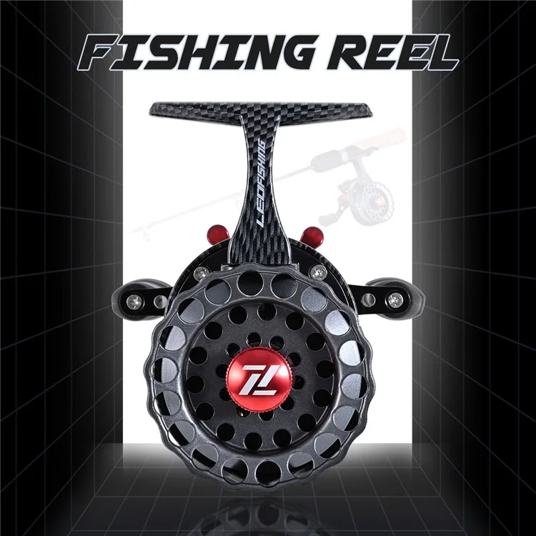 LEO 28220 FTC High Feet Spinning Reel 8 lb Max Drag Carbon Textured Ligera de Pesca Ligera Reel - Manos Correctas