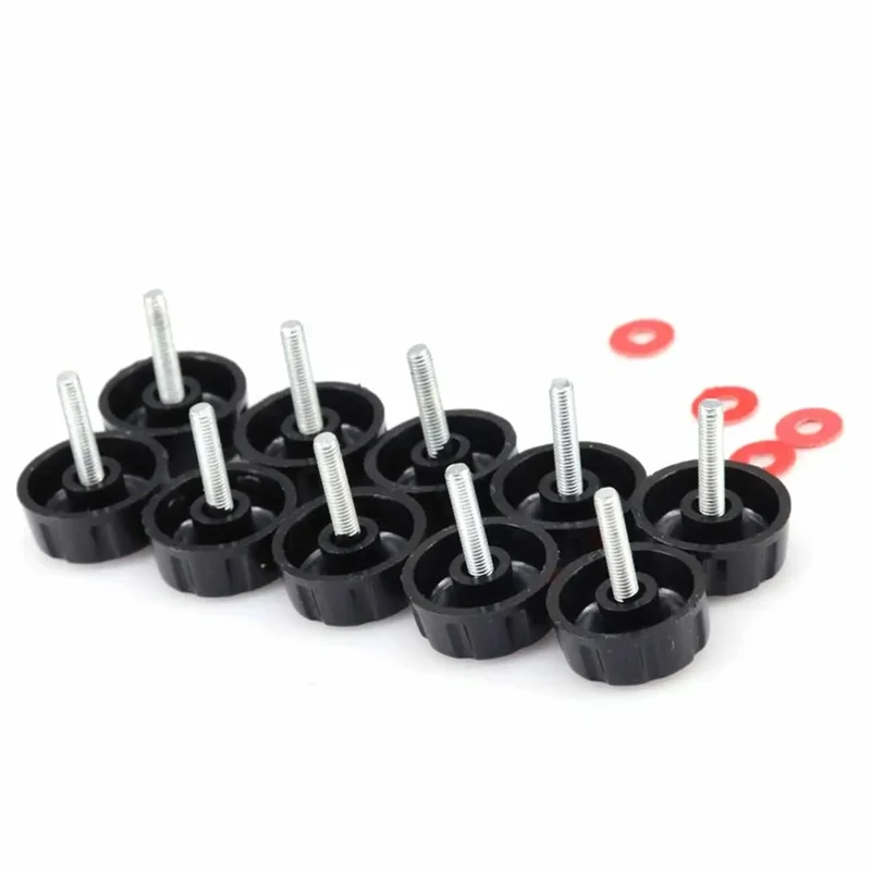 YBLM 10Pcs Fishing Spinning Reel Screw Caps ABS+Metal Fishing Reel Handle Knob Replacement Parts mit Dichtungen
