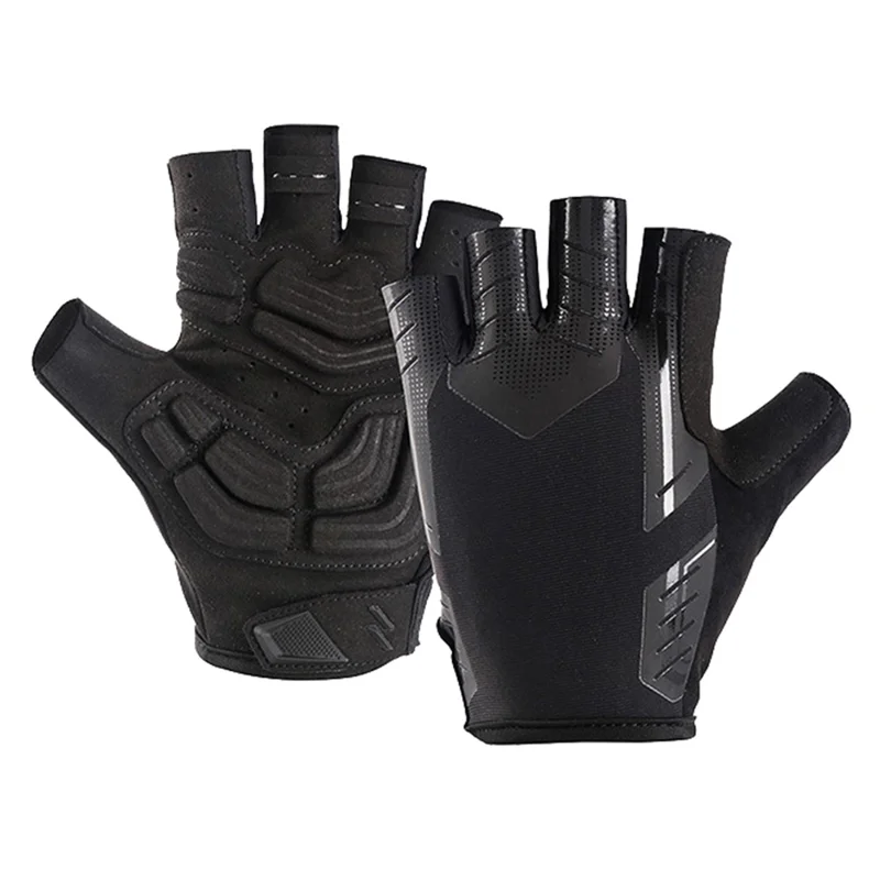S191 1 Pair Anti-skid Cycling Gloves Unisex Breathable Half Finger Gloves - M