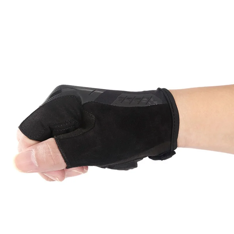 S191 1 Pair Anti-skid Cycling Gloves Unisex Breathable Half Finger Gloves - M