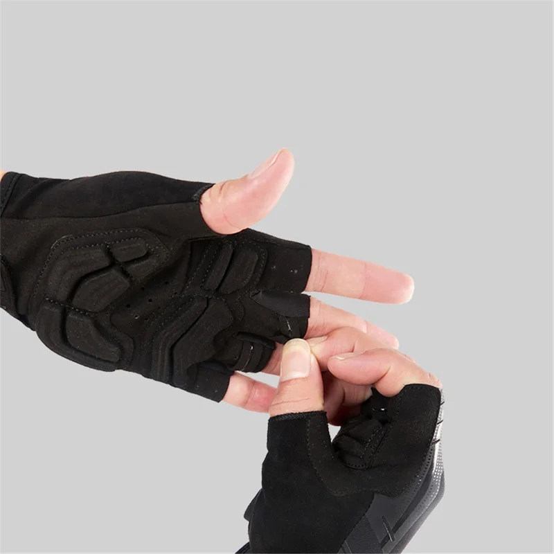 S191 1 Pair Anti-skid Cycling Gloves Unisex Breathable Half Finger Gloves - M