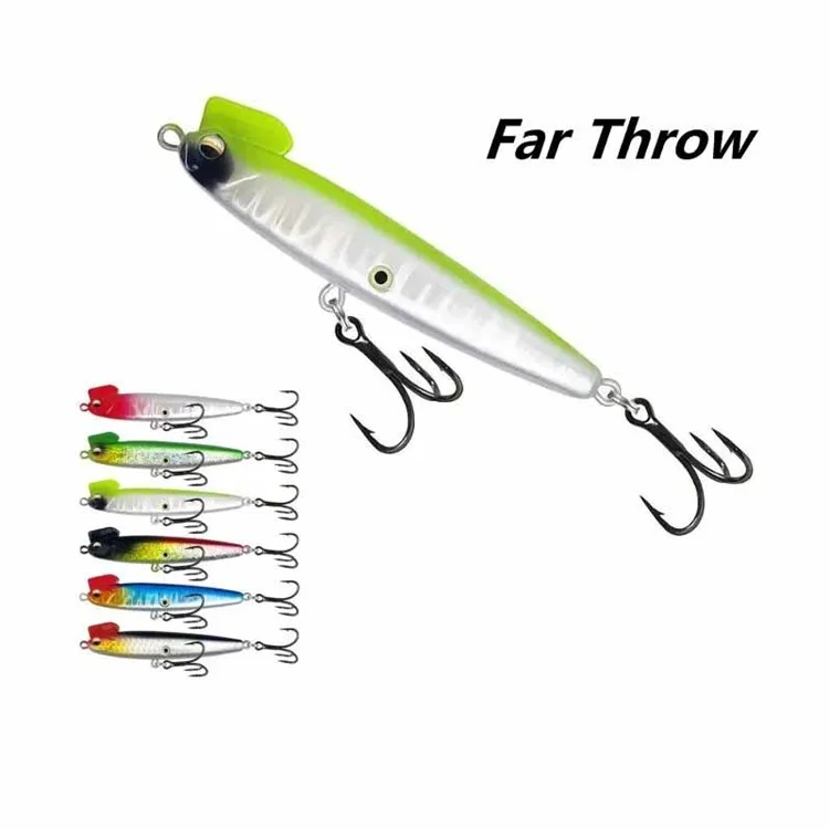 7,5 cm Fishing Lure Sinkende Bleistift Lure 13 g Harter Köder Popper Angelhaken - Rot + Silber