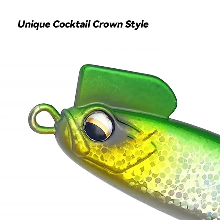 10g Fishing Lure Sinking Pencil Lure Hard Bait Popper 7.5cm Long Fishing Hook - Rot+Silber
