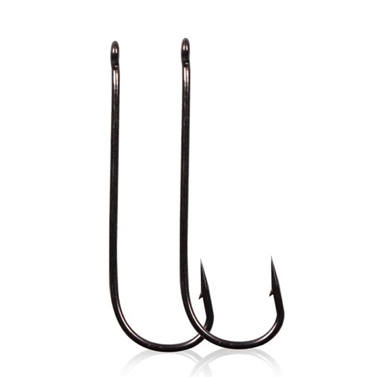 30 Stück hochkarbon-stahl lange schafthaken hai angelhaken für salzwasser - 23,83 x 8,3 mm