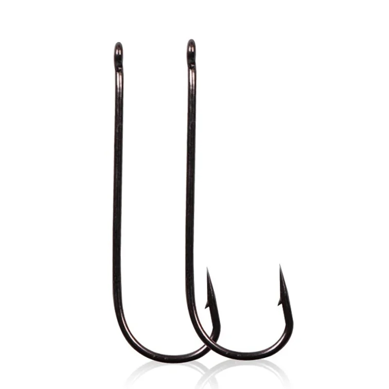 30PCS High-Carbon Steel Long Shank Hook Shark Fishing Hooks for Saltwater - 17.54x5.6mm