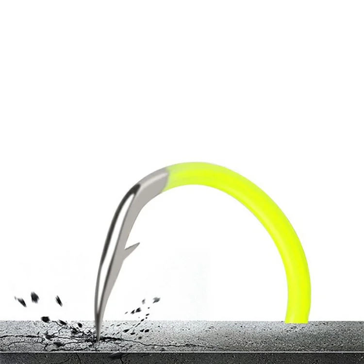 FTK 50 Stück Barbed Sea Fishing Hook Hochkohlenstoffstahl Fluoreszierende Fischhaken - Größe 1