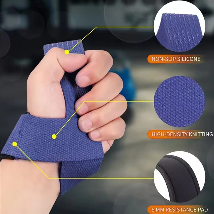 SKDK J46N2 1 Par de Alças de Pulso para Levantamento de Peso Antiderrapantes Suporte de Treinamento Crossfit Alças de Mão - Vermelho