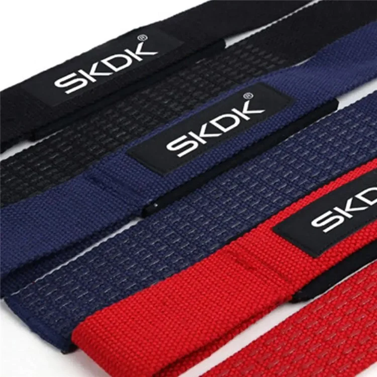 SKDK J46N2 1 Par de Alças de Pulso para Levantamento de Peso Antiderrapantes Suporte de Treinamento Crossfit Alças de Mão - Vermelho
