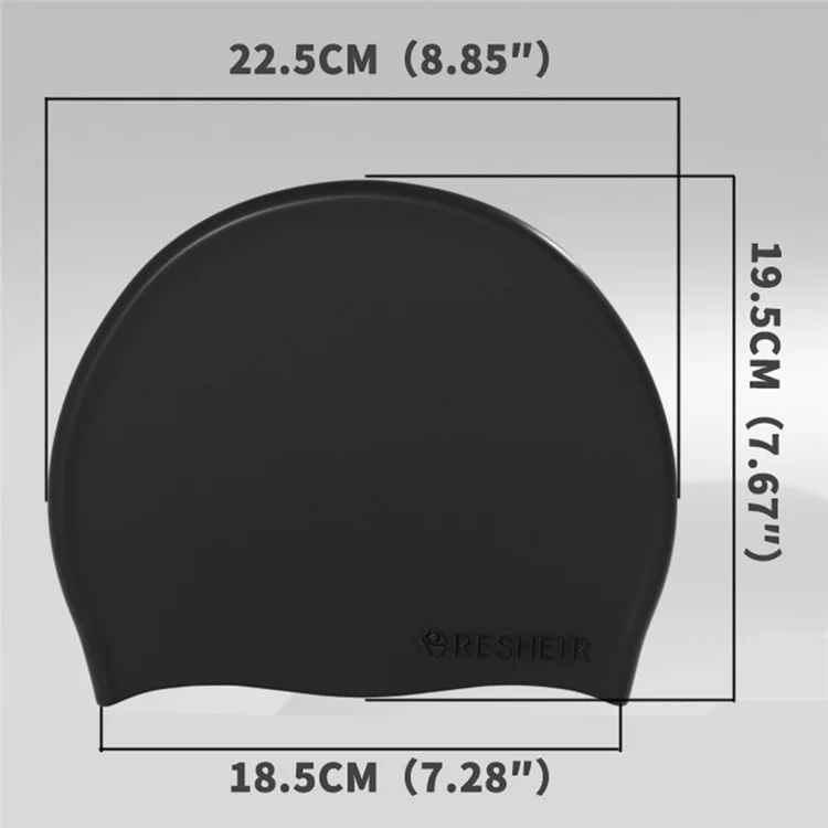 RESHEIR Anti Fog Adults Swimming Goggles Silicone Swim Cap with S  /  L Nose Bridge Nose Clip Ear Plugs - Black Electroplated