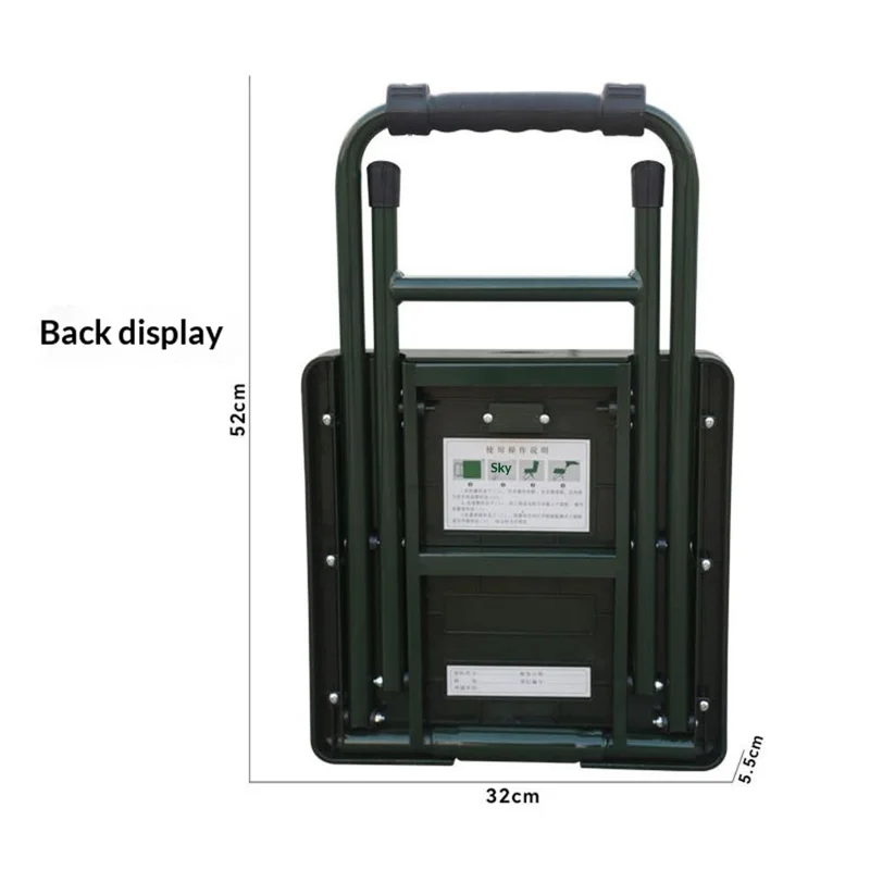 XS001 Camping Outdoor Faltstuhl multifunktionaler Hocker tragbarer Schreib- und Lesehocker - Armee-Grün