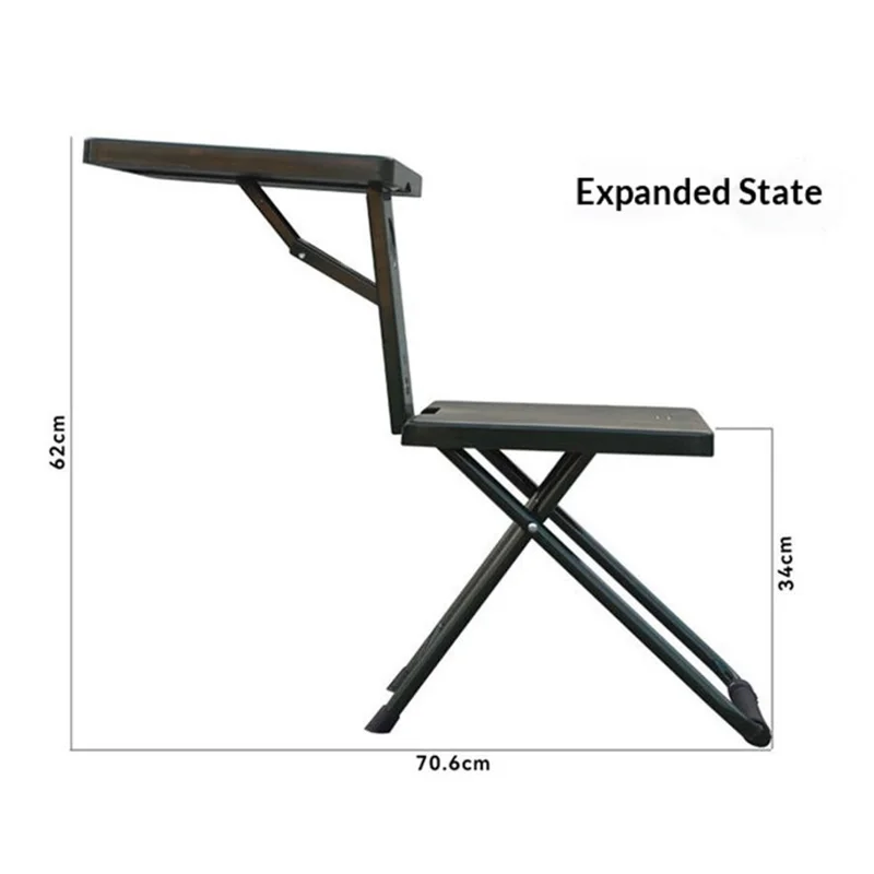XS001 Camping Outdoor Faltstuhl multifunktionaler Hocker tragbarer Schreib- und Lesehocker - Armee-Grün