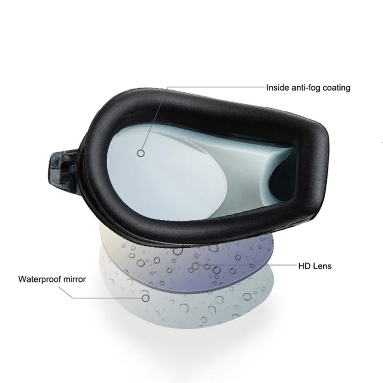 JIEJIA AH100 Adult Swimming Goggles Waterproof HD Glasses Anti-Fog Eyeglasses - Purple