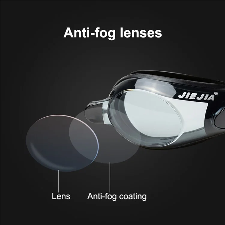 JIEJIA AH100 Adult Swimming Goggles Waterproof HD Glasses Anti-Fog Eyeglasses - Purple