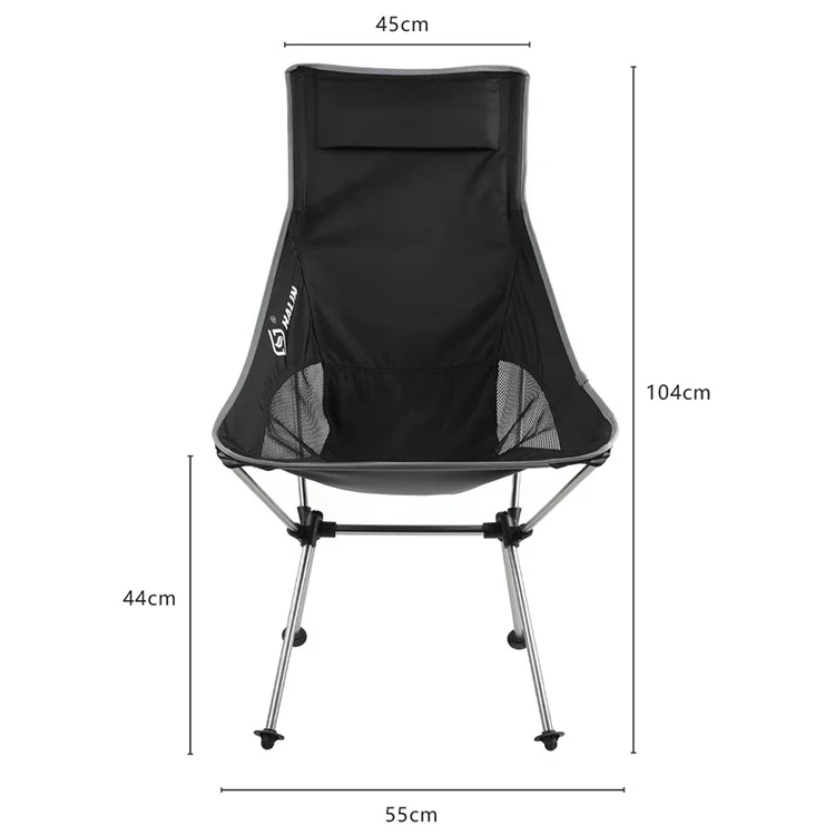 Chaise pliante portable HALIN en alliage d'aluminium 1200D Oxford Cloth Outdoor Camping Fishing Backrest Chair - Orange