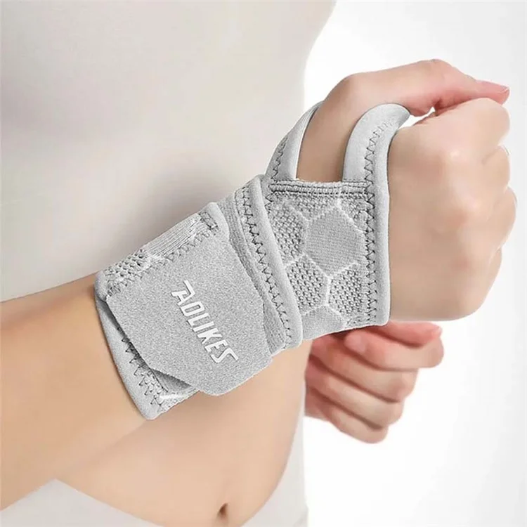 AOLIKES 8001 1Pc Sports Compression Wristband Knitted Bandage Fitness Wrap Wrist Strap - Pink