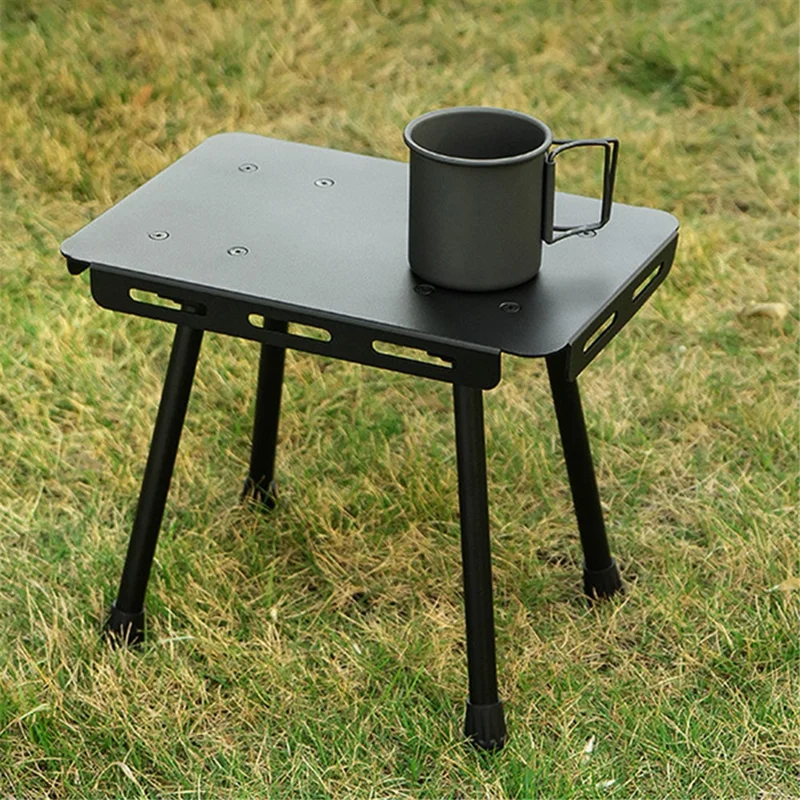 Tabouret de camping tactique CLS pour l'extérieur avec coussin en cuir PU et sac de rangement - Beige