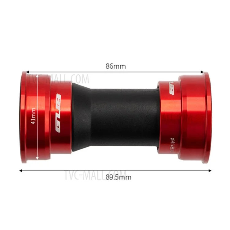 GUB BB86/92 MTB Road Bike Bottom Bracket Ceramic Bearing Press Fit for 22mm-24mm Crankset - Vermelho