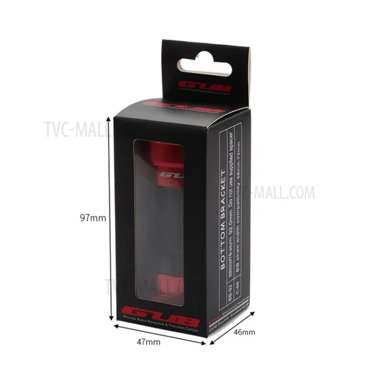 GUB BB86/92 MTB Road Bike Bottom Bracket Ceramic Bearing Press Fit for 22mm-24mm Crankset - Vermelho