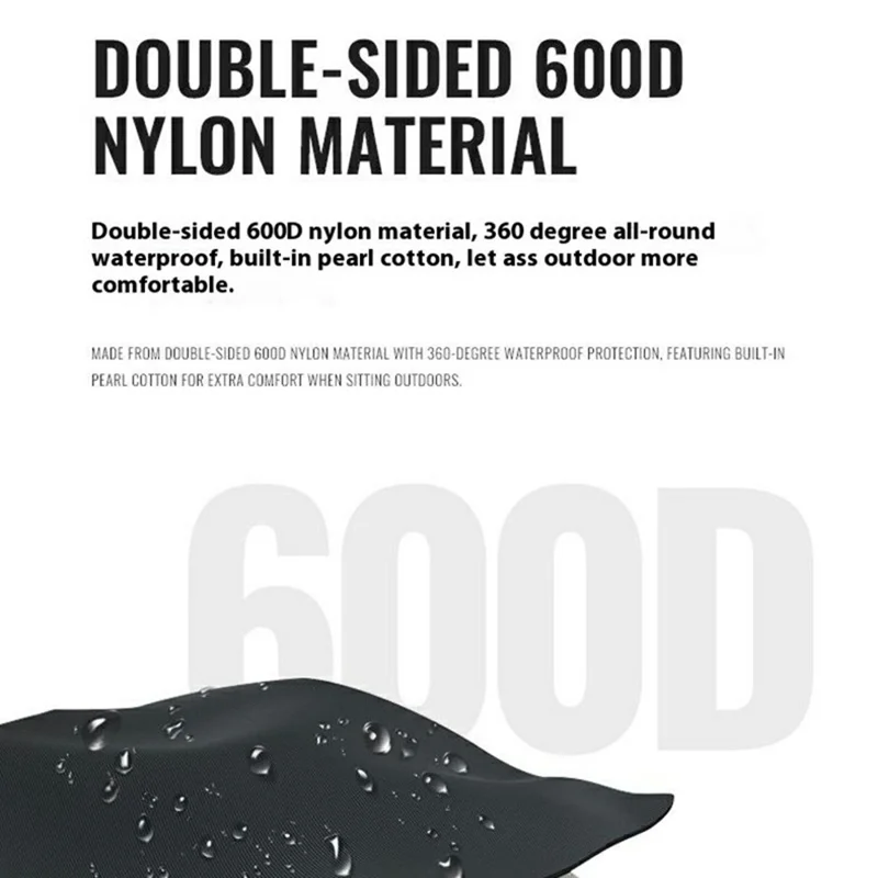 CLS Outdoor Foldable Seat Cushion 600D Nylon Waterproof 8-Panel Lightweight Camping Mat - Khaki