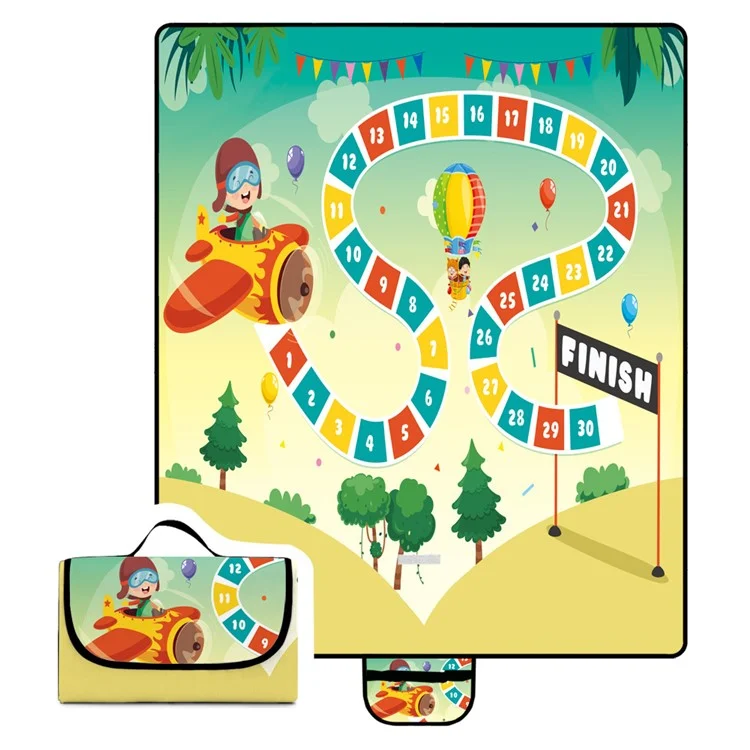 Manta de Pícnic Y020 de 2x2 m con Diseño de Dibujos Animados, Tela Oxford 600D Impermeable para Camping