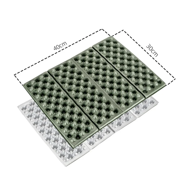 QUNATURE 600080 Tapis de sol de camping d'extérieur pliable à l'épreuve de l'humidité en IXPE, tapis de siège de pique-nique portable avec sac de rangement - Vert armée