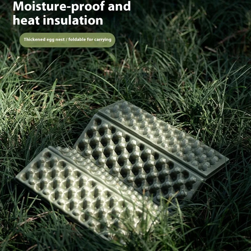 QUNATURE 600080 Tapis de sol de camping d'extérieur pliable à l'épreuve de l'humidité en IXPE, tapis de siège de pique-nique portable avec sac de rangement - Vert armée