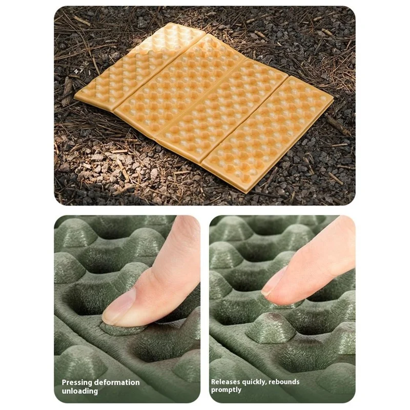 QUNATURE 600080 Tapis de sol de camping d'extérieur pliable à l'épreuve de l'humidité en IXPE, tapis de siège de pique-nique portable avec sac de rangement - Vert armée