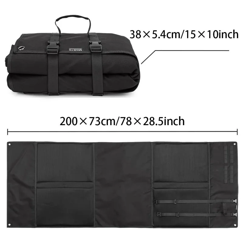 Portable Tactical Shooting Mat Oxford Fabric Outdoor Training Camping Picnic Moisture-Proof Nap Pad - Black