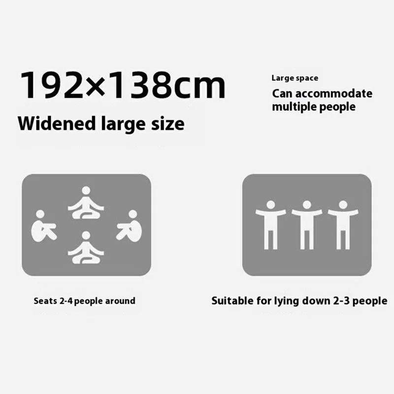 H348 192 x 138cm Waterproof Picnic Blanket Oxford Cloth Folding Camping Mat for Outdoor Beach - Caramel