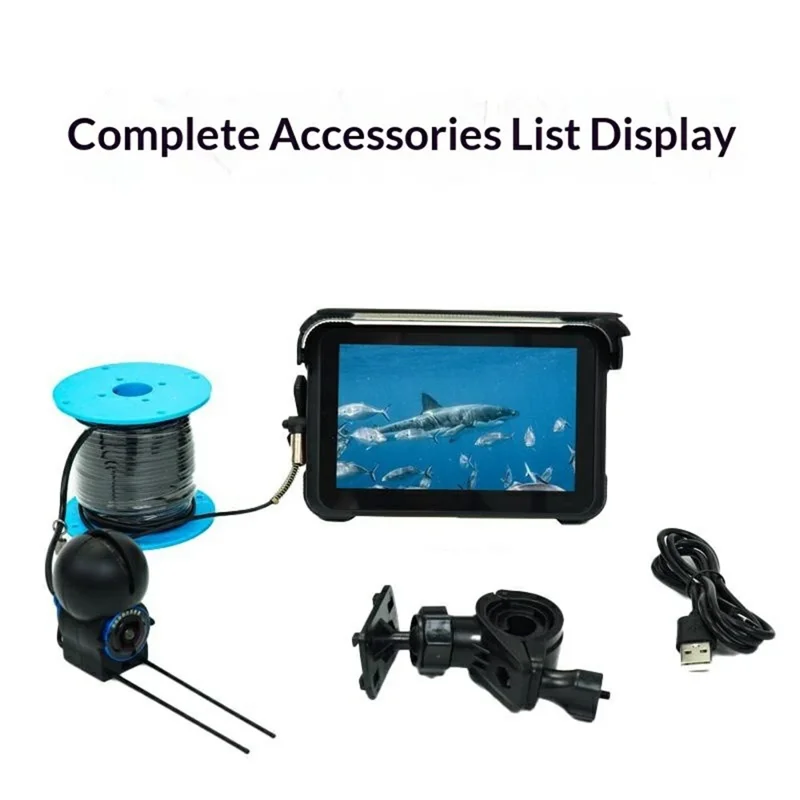 Underwater Fish Finder IP65 Waterproof 5 Inch LCD Fishing Camera with Night Vision / 15m Cable