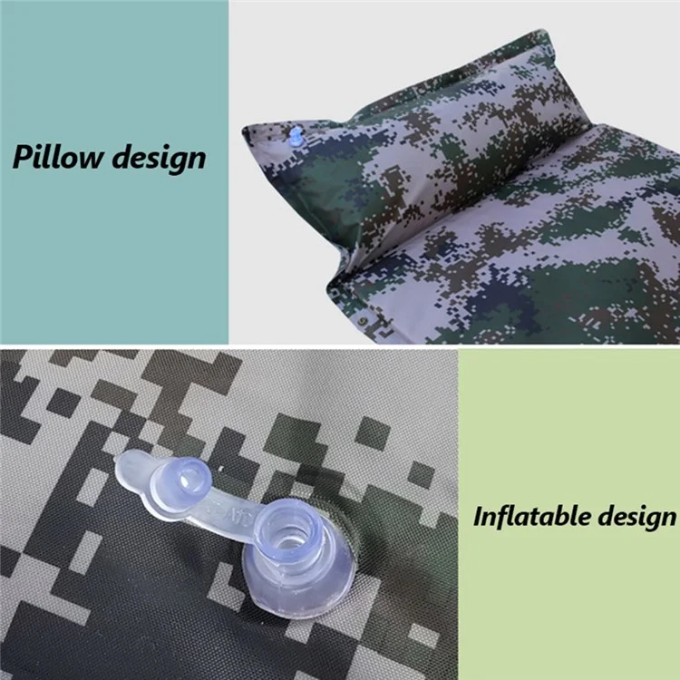 cqd1001 190x70x4cm Colchão de Dormir de Acampamento Extra Espesso com Almofada Ultraligeira e à Prova d'Água com Bolsa de Transporte