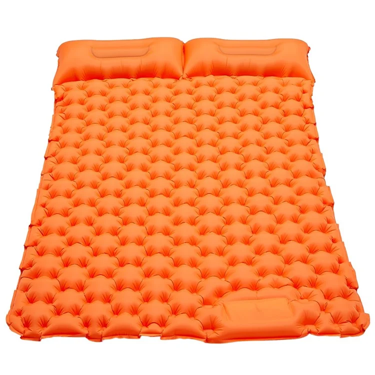 Portable 2 Personnes de Camping Pied Foot Inflation Matelas Aérien Matelas D'air Étanche Pousque de Couchage Avec Oreiller