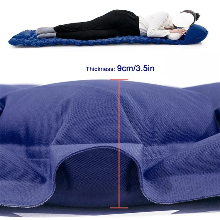 Portable 2 Person Camping Mat Foot Stepping Inflation Air Mattress Waterproof Sleeping Pad with Pillow